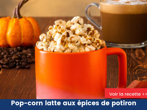 Pop-corn latte aux épices de potiron